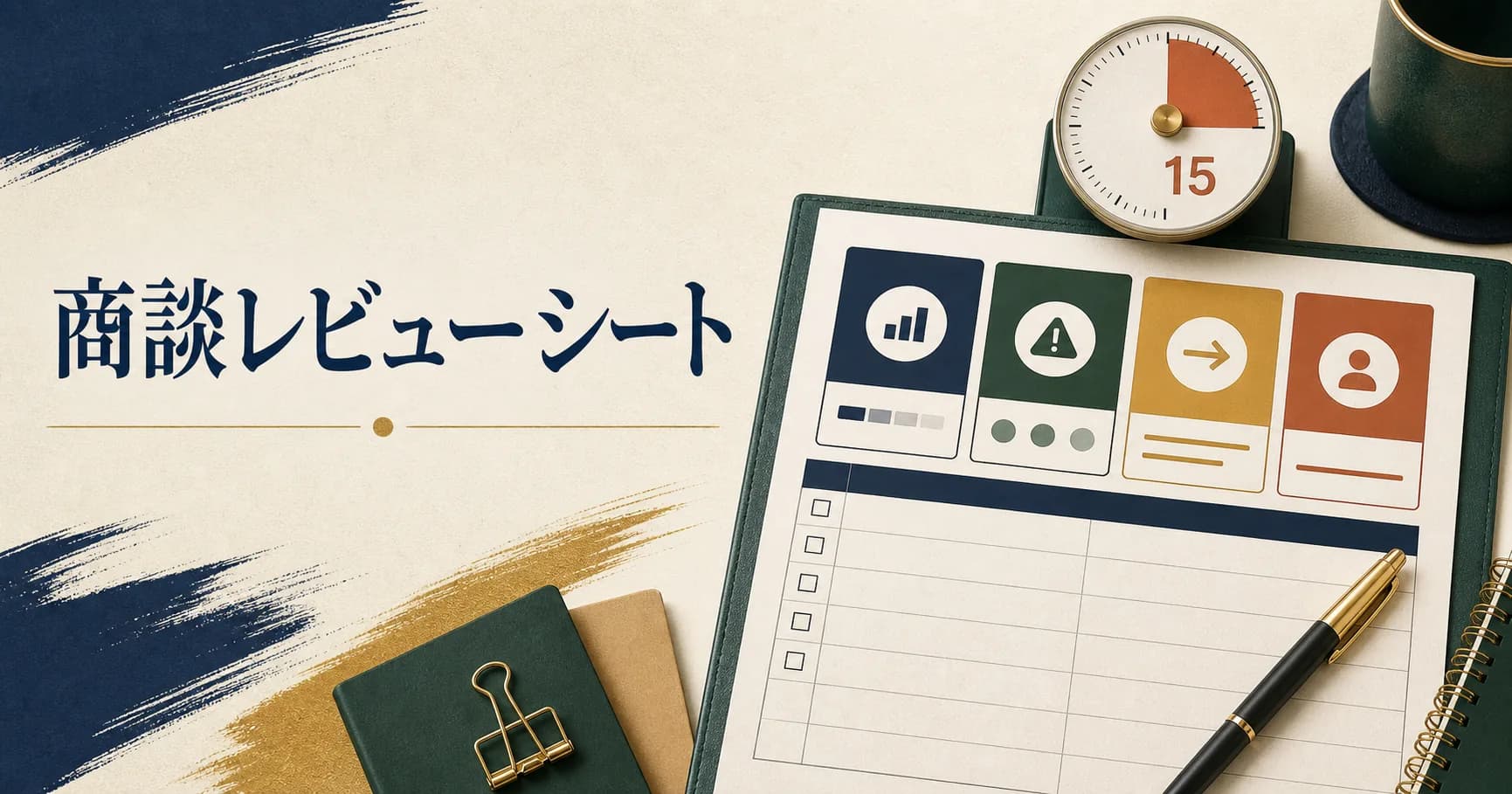 営業ヨミの根拠、予定日、残リスクを週次で見直すイメージ