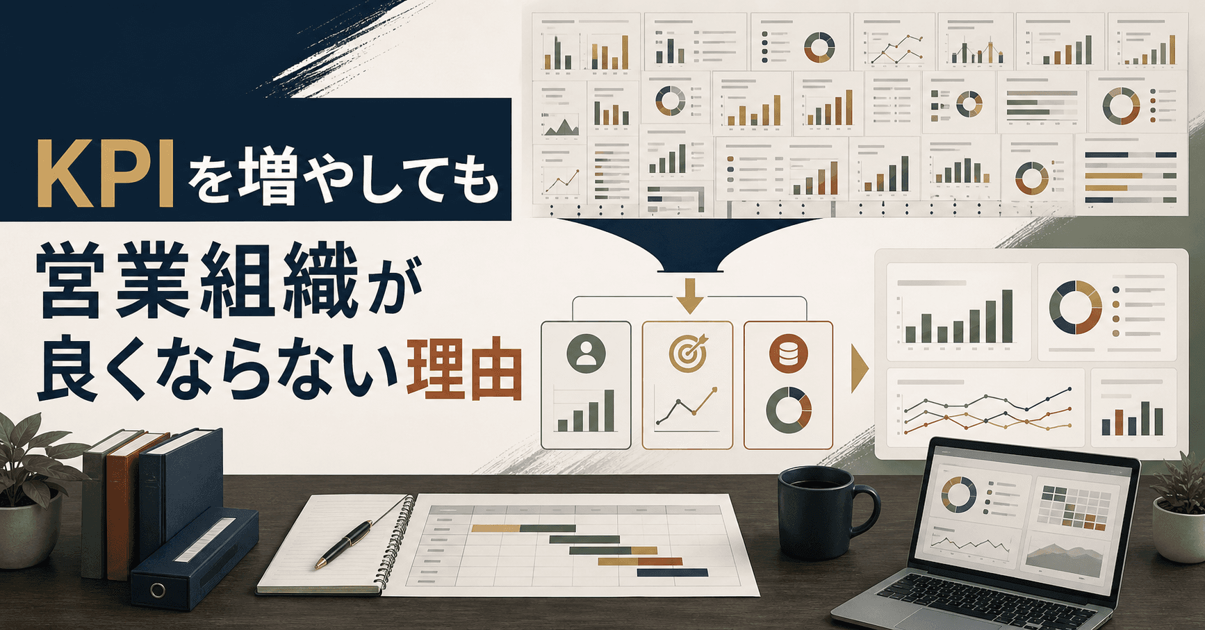 営業KPIを絞り込み会議体へ接続するRevOpsのイメージ