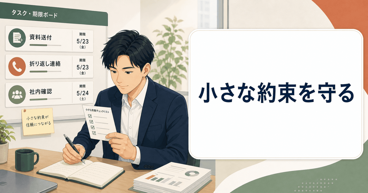 タスク、期限、資料送付を管理する営業ボードのイメージ